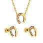 horseshoe cz jewelry gold