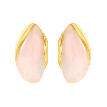 Vintage Irregular Resin Stud Earrings 304L Stainless Steel