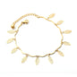 leaf cutout anklet stainless