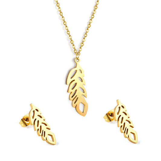 leaf cutout openwork jewelry
