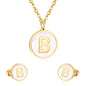 letter a jewelry gold stainless-B