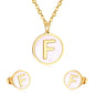 letter a jewelry gold stainless-F