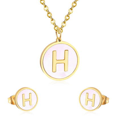 letter a jewelry gold stainless-H