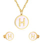 letter a jewelry gold stainless-H