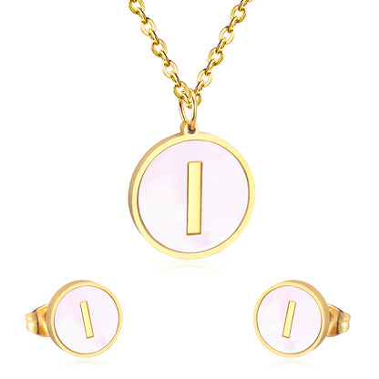 letter a jewelry gold stainless-I