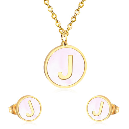 letter a jewelry gold stainless-J