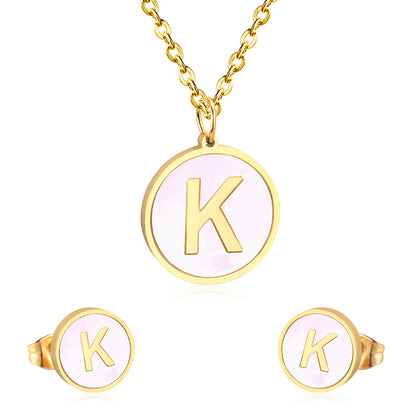 letter a jewelry gold stainless-K