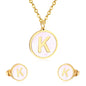 letter a jewelry gold stainless-K