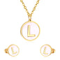 letter a jewelry gold stainless-L