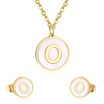 letter a jewelry gold stainless-O