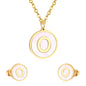 letter a jewelry gold stainless-O