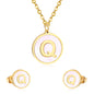 letter a jewelry gold stainless-Q