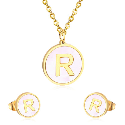 letter a jewelry gold stainless-R