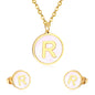letter a jewelry gold stainless-R