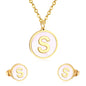letter a jewelry gold stainless-S