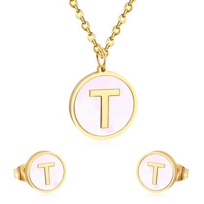 letter a jewelry gold stainless-T