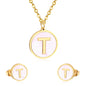 letter a jewelry gold stainless-T