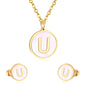 letter a jewelry gold stainless-U
