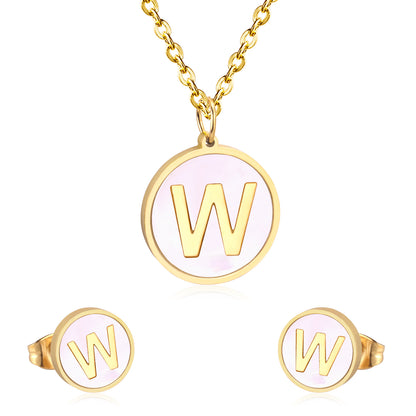 letter a jewelry gold stainless-W