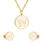 letter a jewelry gold stainless-W