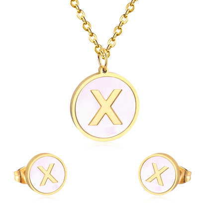 letter a jewelry gold stainless-X