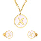 letter a jewelry gold stainless-X