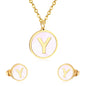 letter a jewelry gold stainless-Y