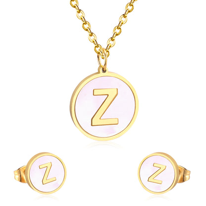letter a jewelry gold stainless-Z
