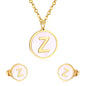 letter a jewelry gold stainless-Z