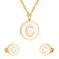 letter a jewelry gold stainless-c