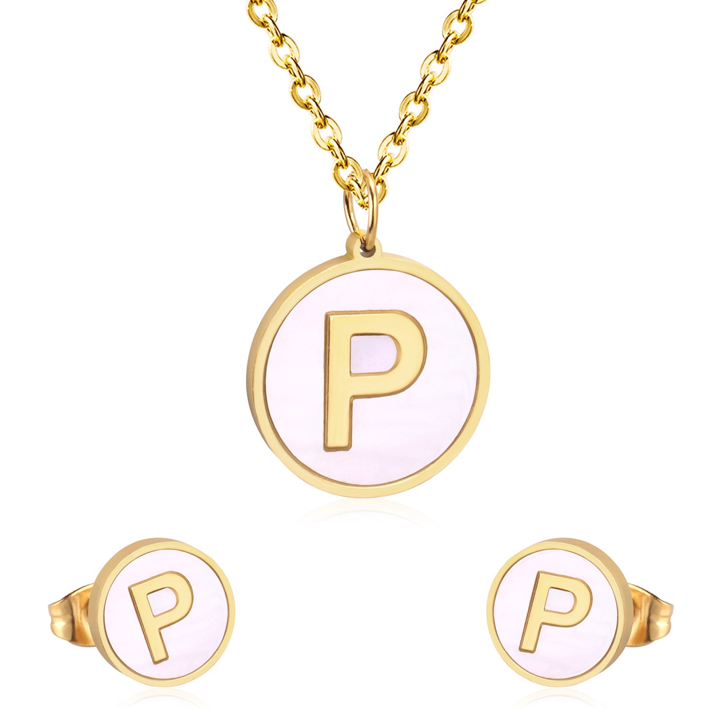letter a jewelry gold stainless-p