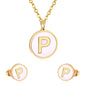 letter a jewelry gold stainless-p