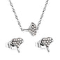 mermaid tail cz jewelry-steel
