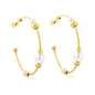 Wholesale 47.5mm Large Statement Pearl C-Shape Stud Earrings Bulk Price