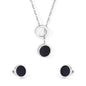 mother pearl black contrast jewelry-steel-black-steel