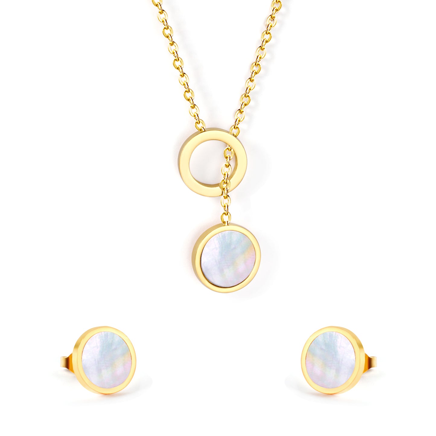 mother pearl black contrast jewelry