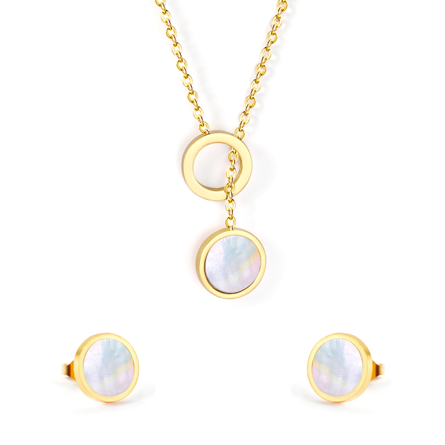 mother pearl black contrast jewelry