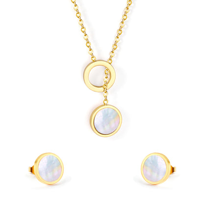 mother pearl black contrast jewelry