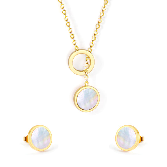mother pearl black contrast jewelry
