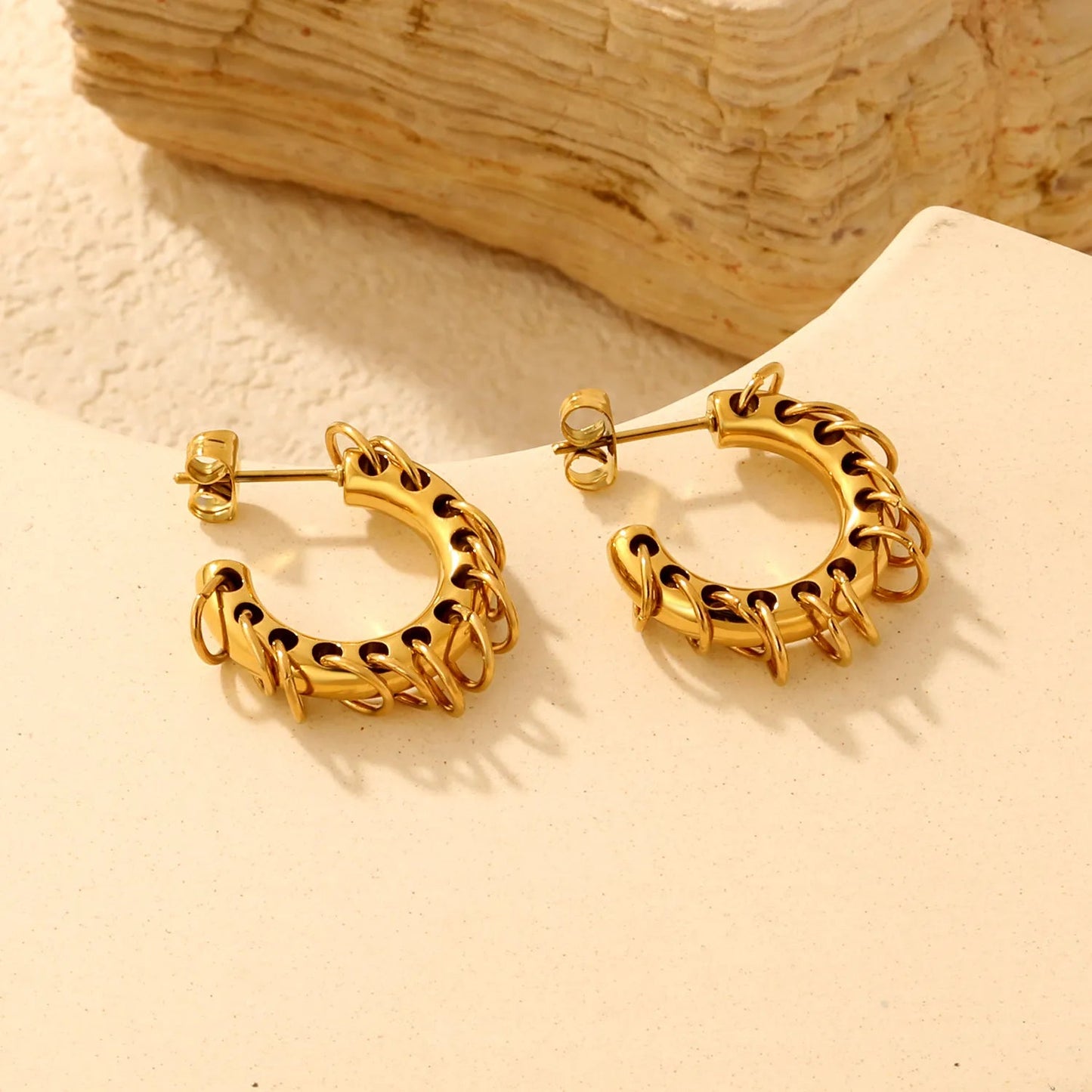 Wholesale 6mm thickness tube hanging metal ring tassel jewelry