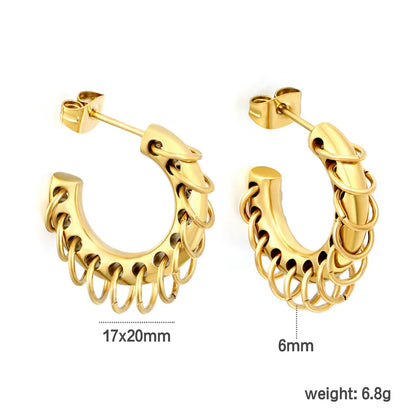 Wholesale 6mm thickness tube hanging metal ring tassel jewelry