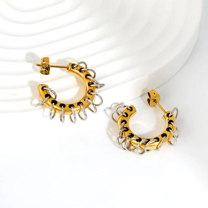 Wholesale 6mm thickness tube hanging metal ring tassel jewelry