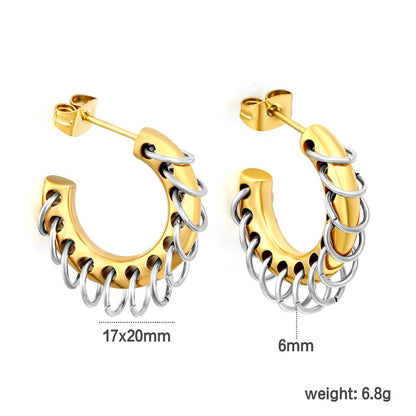 Wholesale 6mm thickness tube hanging metal ring tassel jewelry