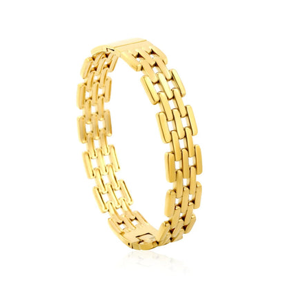 Power & Prestige: Heavyweight 12mm 5-Row Watch Band Hinged Bangle