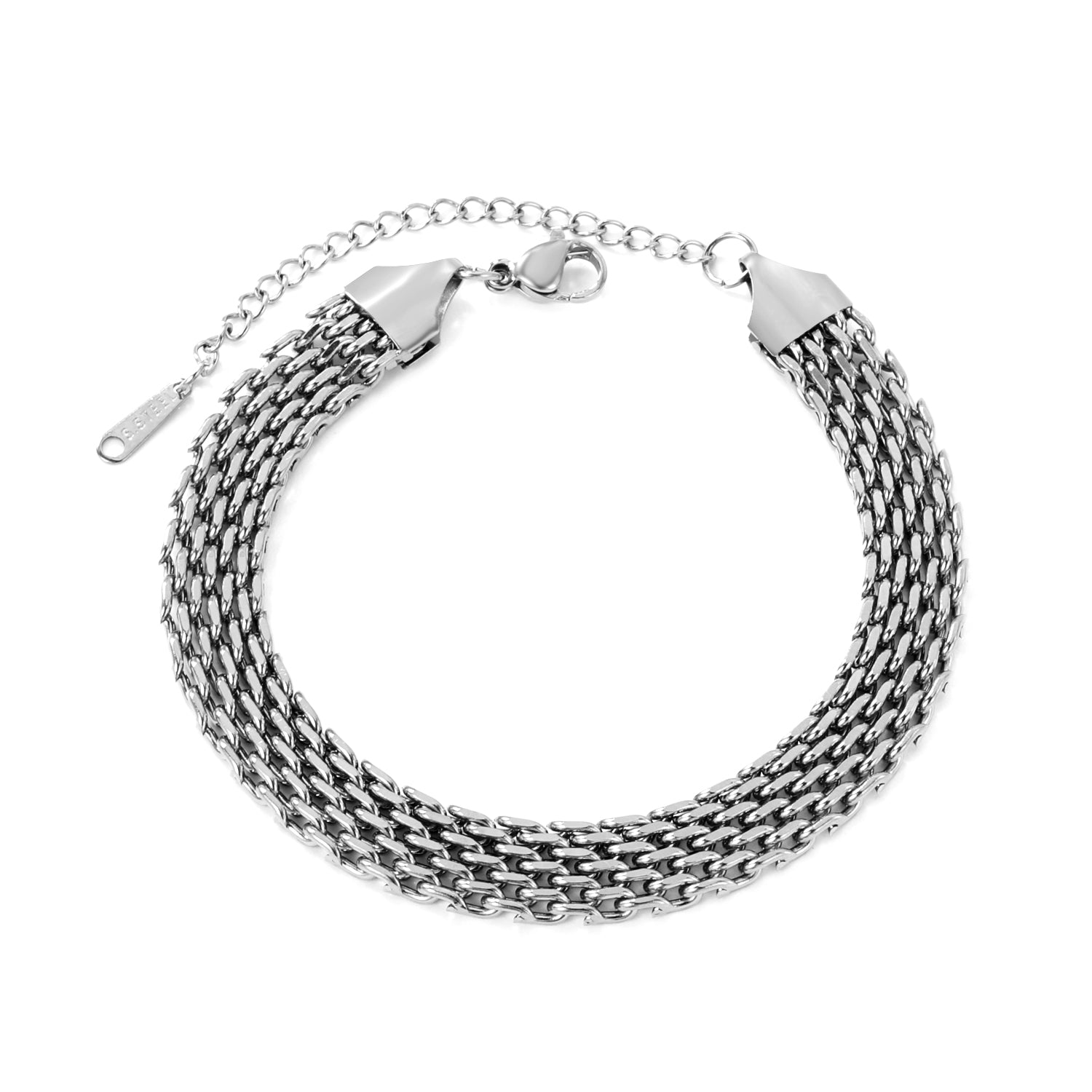 multi-strand-braided-bracelet-retro-silver