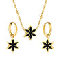 multicolor star enamel jewelry-black