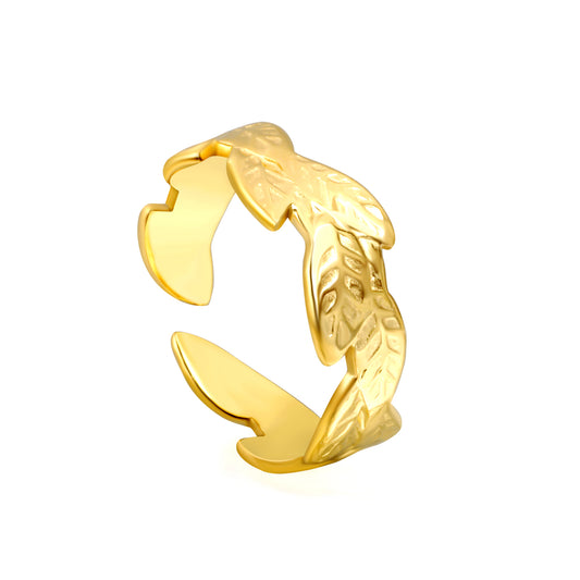 nature-leaf-ring-gold-wholesale