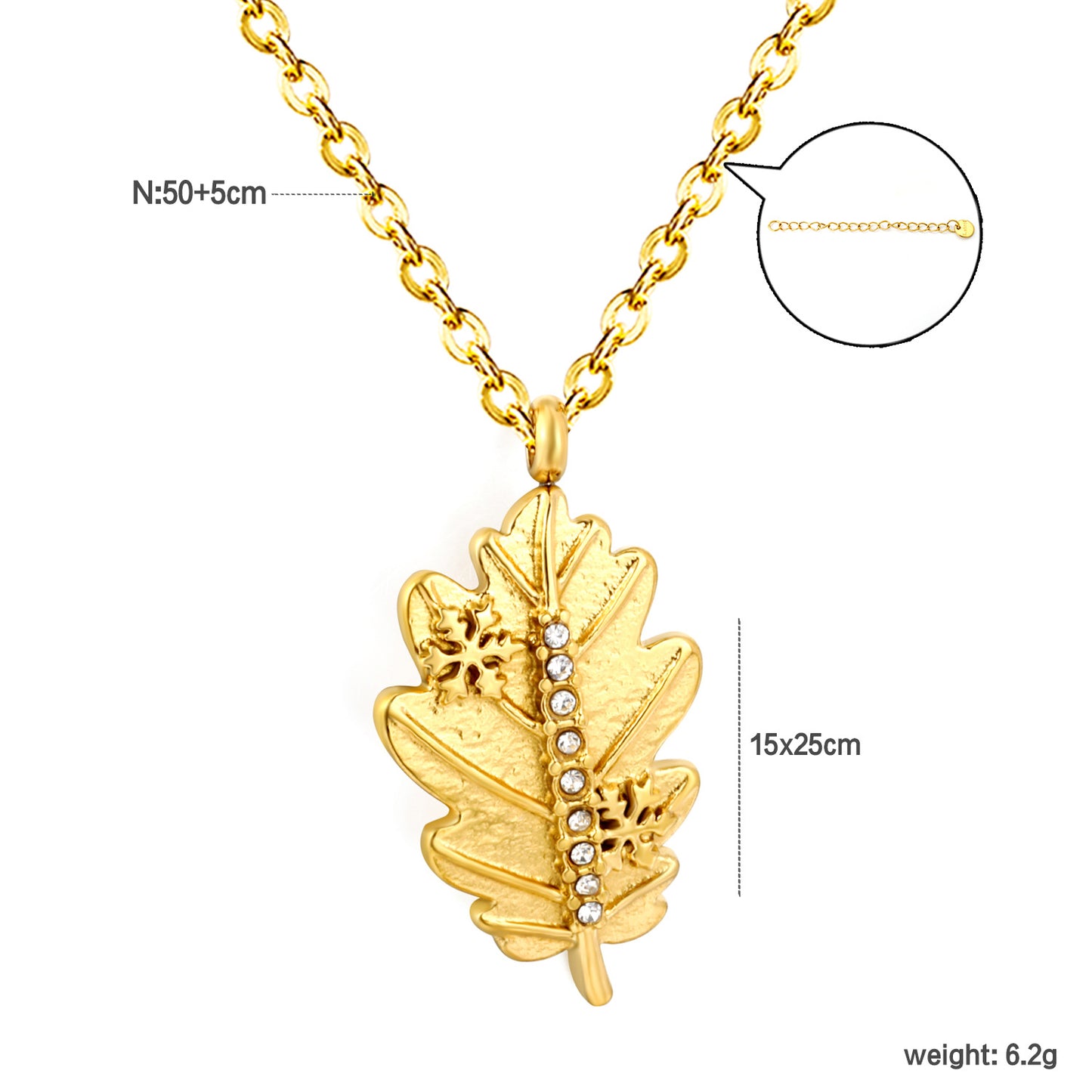 Artfully Textured Gold Leaf Necklace to Add Warmth to Your Daily Attire