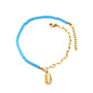 ocean blue bead anklet