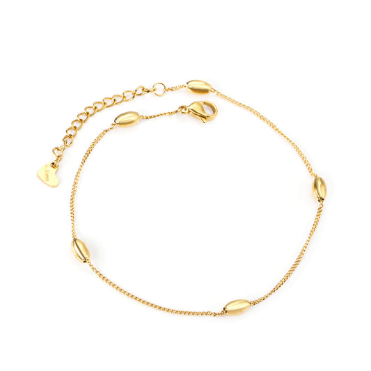 olive accent anklet minimal